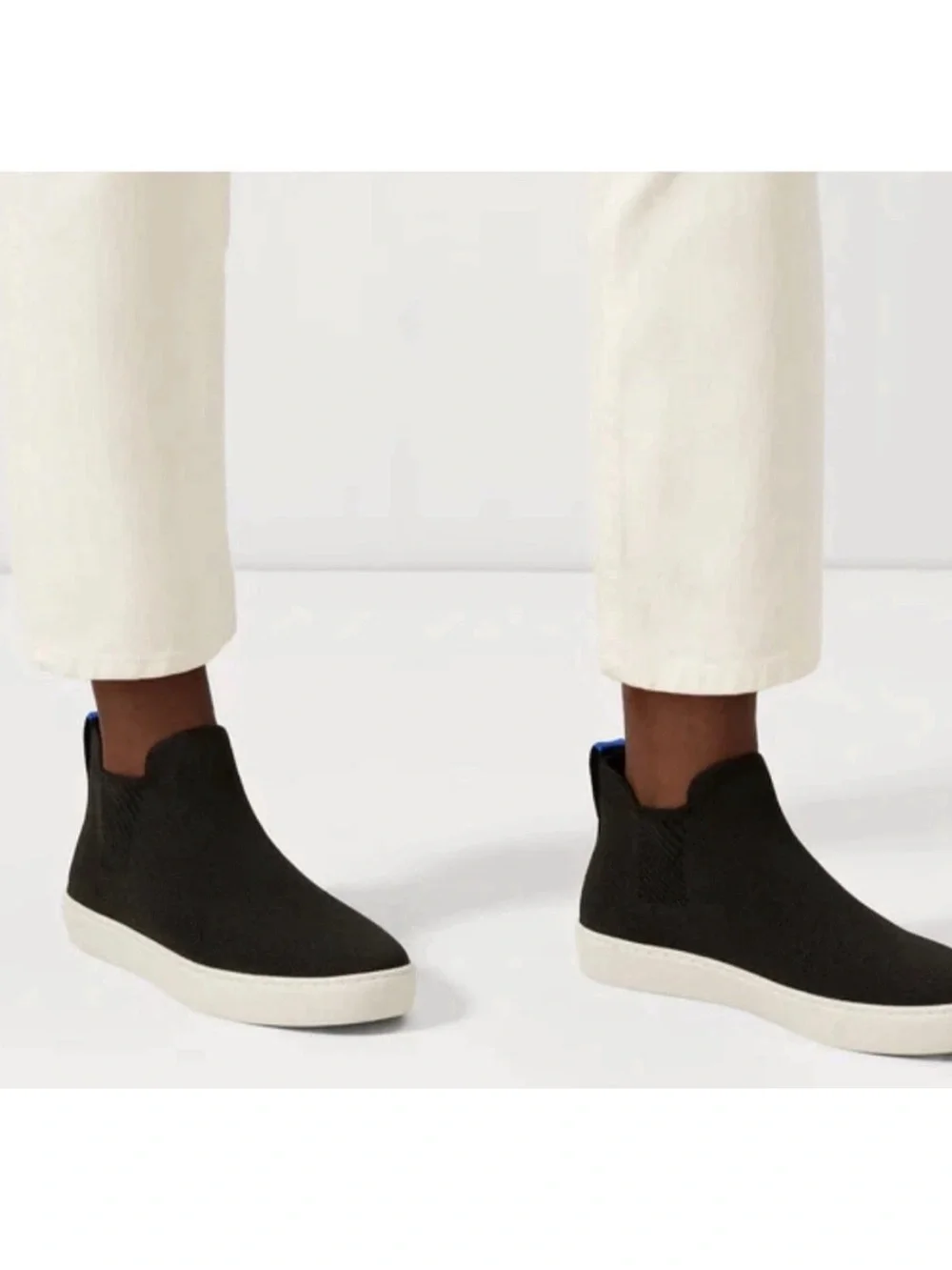 Rothy's The Chelsea Black Knit Sneaker Boot Size: US 10 Women G